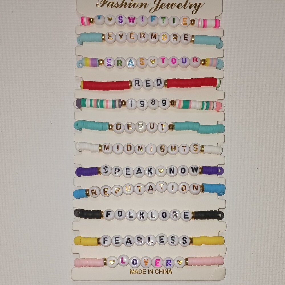 12 New Taylor Swift Eras Tour Bracelets.